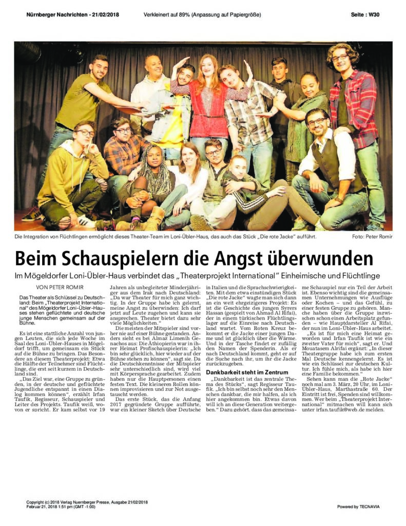 Beim Schauspielern die Angst überwunden Beim Schauspielern die Angst überwunden